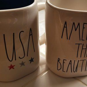 USA and AMERICA THE BEAUTIFUL NEW RAE DUNN MUGS